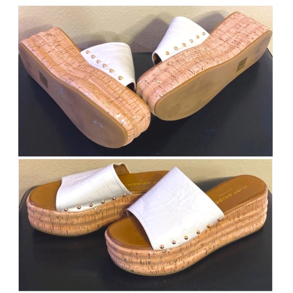 Kurt Geiger London Leather Studded Platform Sandal - Picture 2 of 4